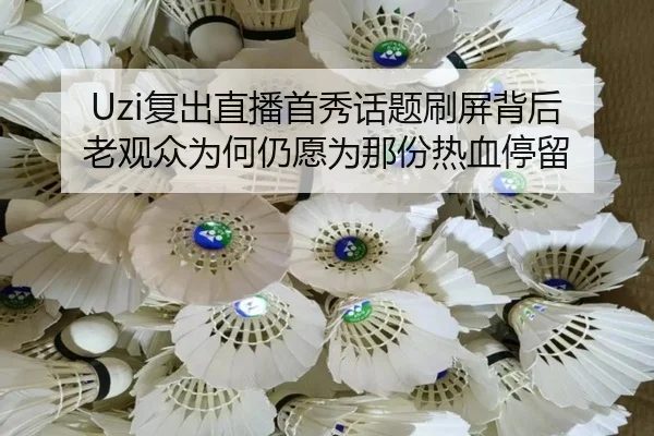 Uzi复出直播首秀话题刷屏背后 老观众为何仍愿为那份热血停留